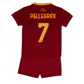 Baby Fußballbekleidung AS Roma Lorenzo Pellegrini #7 Heimtrikot 2022-23 Kurzarm (+ kurze hosen)